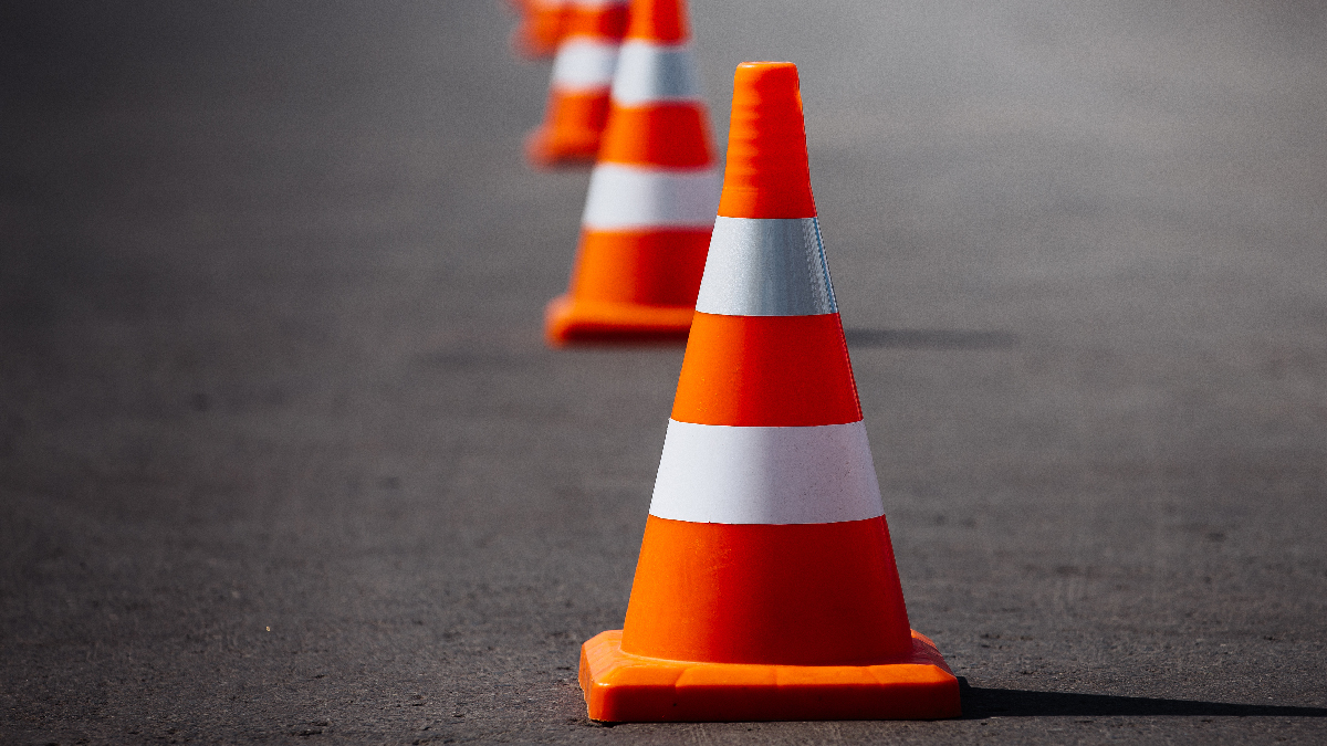 Traffic safety cones in Bahrain